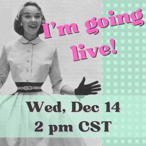 Join me for my first live show this Wednesday at 2p CST!